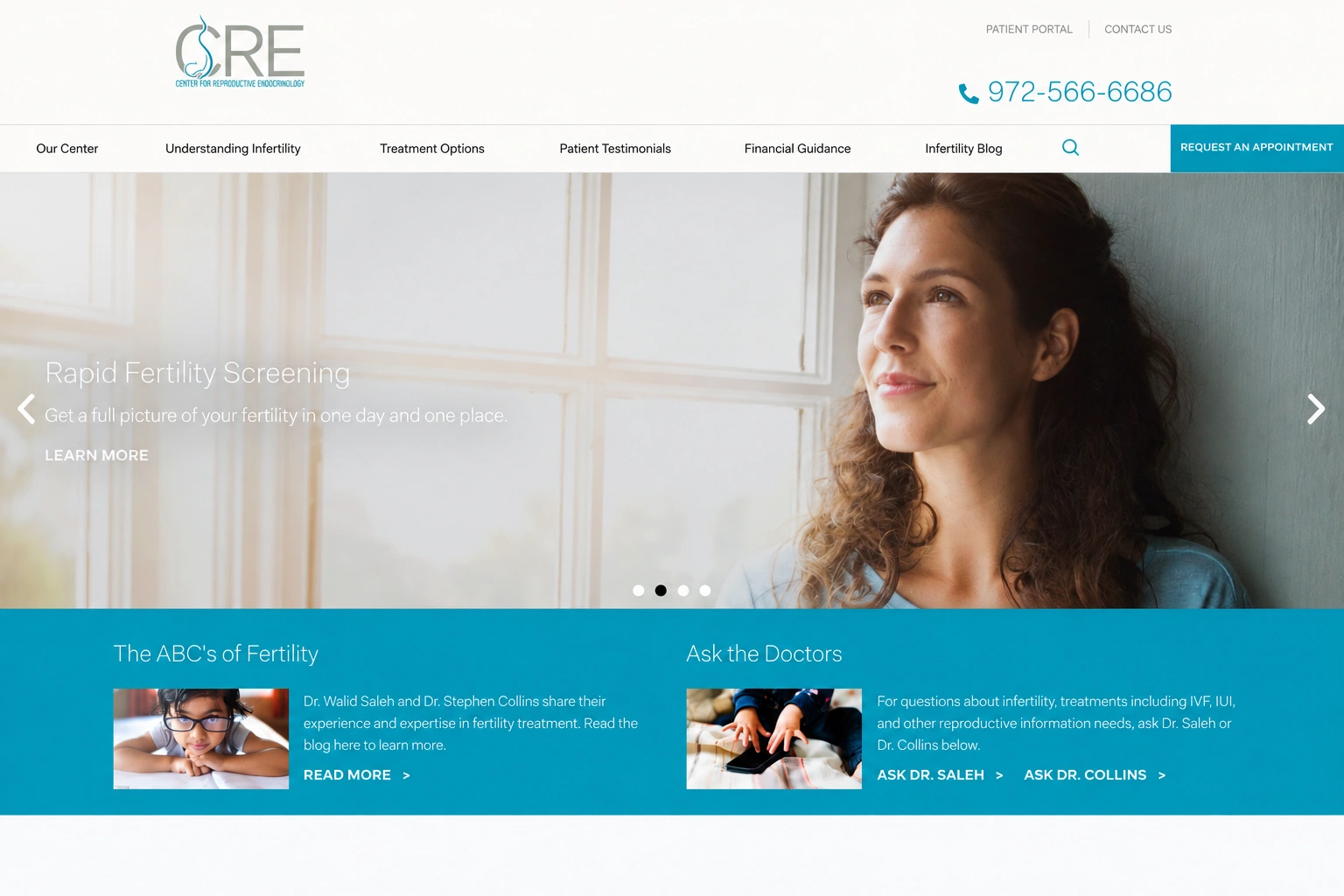 CRE Dallas website before the MedMagic redesign